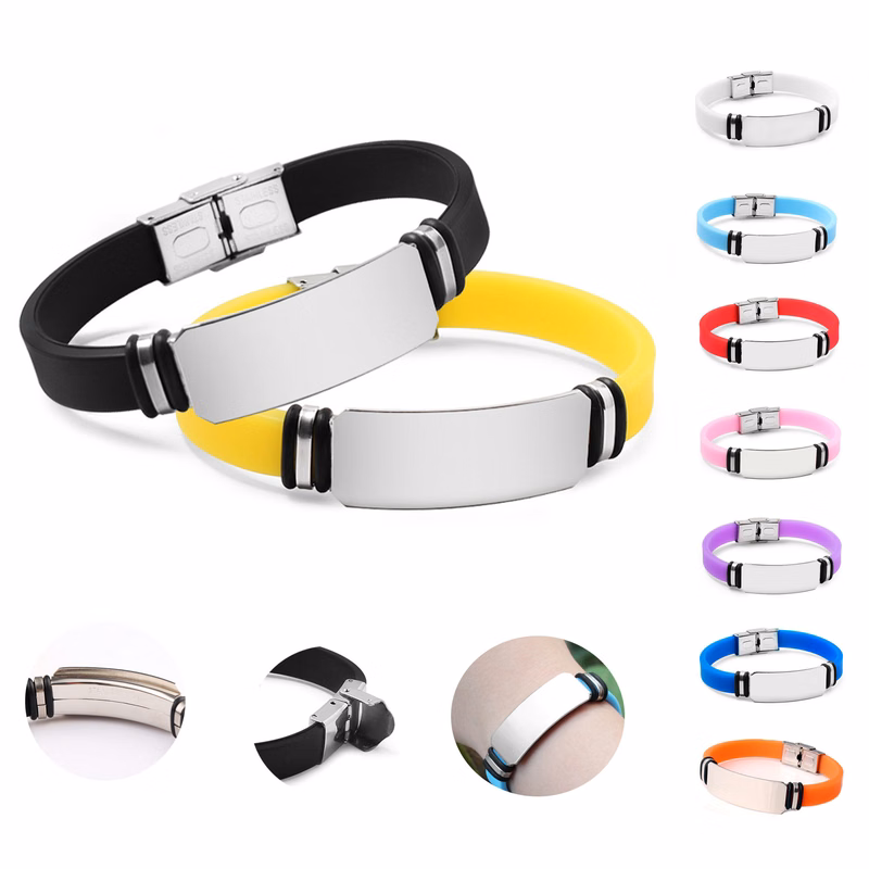 Silicone Metal Bracelet