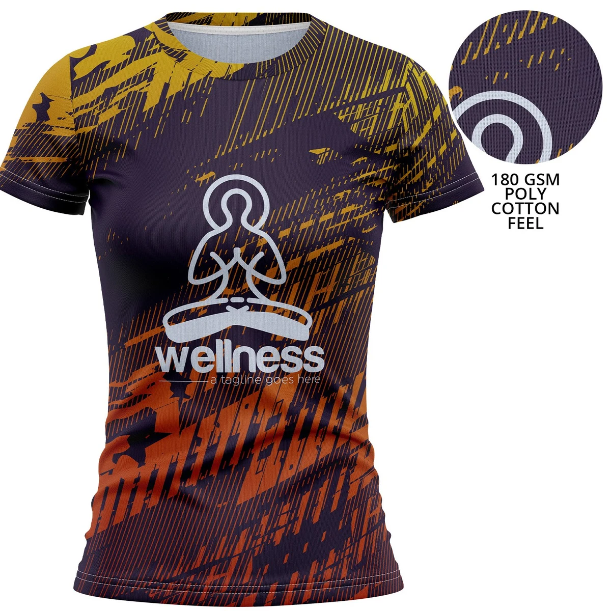 Women's 180 GSM Jersey Knit Cotton Feel Sublimation Short Sleeve T-shirt 1