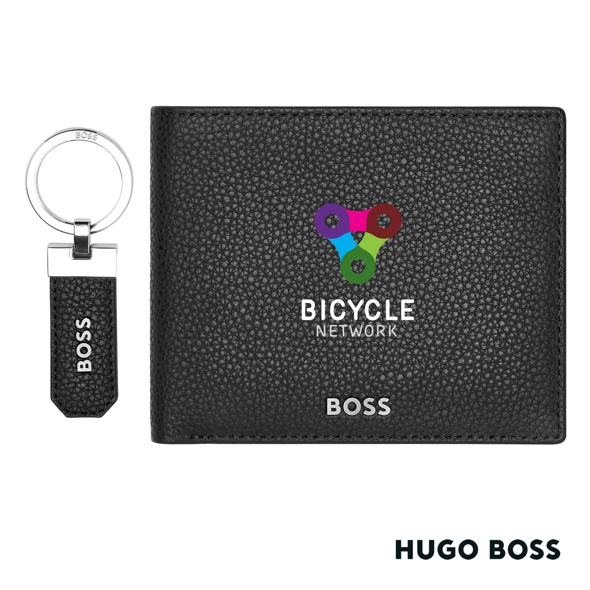 Hugo Boss® Classic Grained Key ring & Wallet Set 1