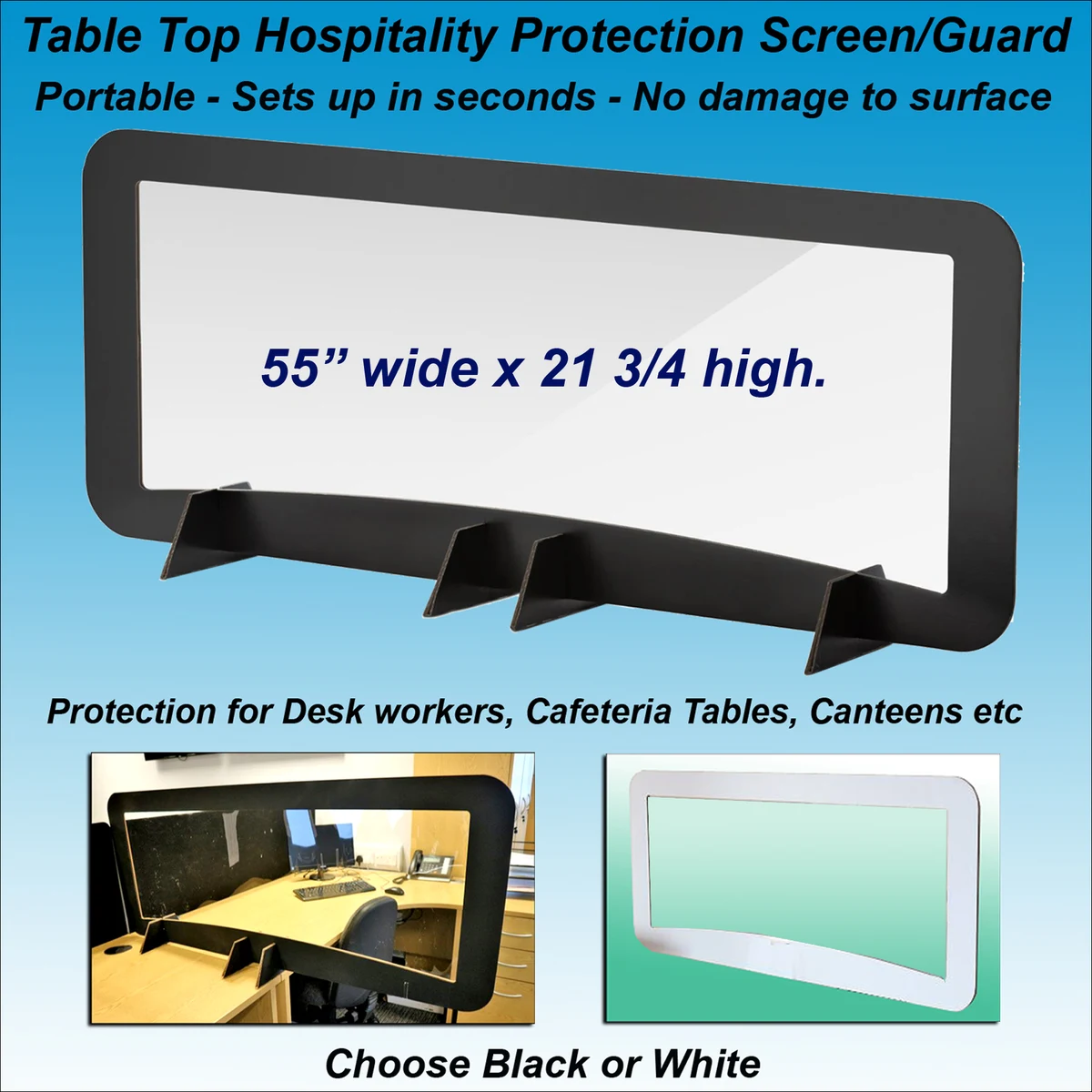 Table Top Hospitality Protection Screen/Guard. 1