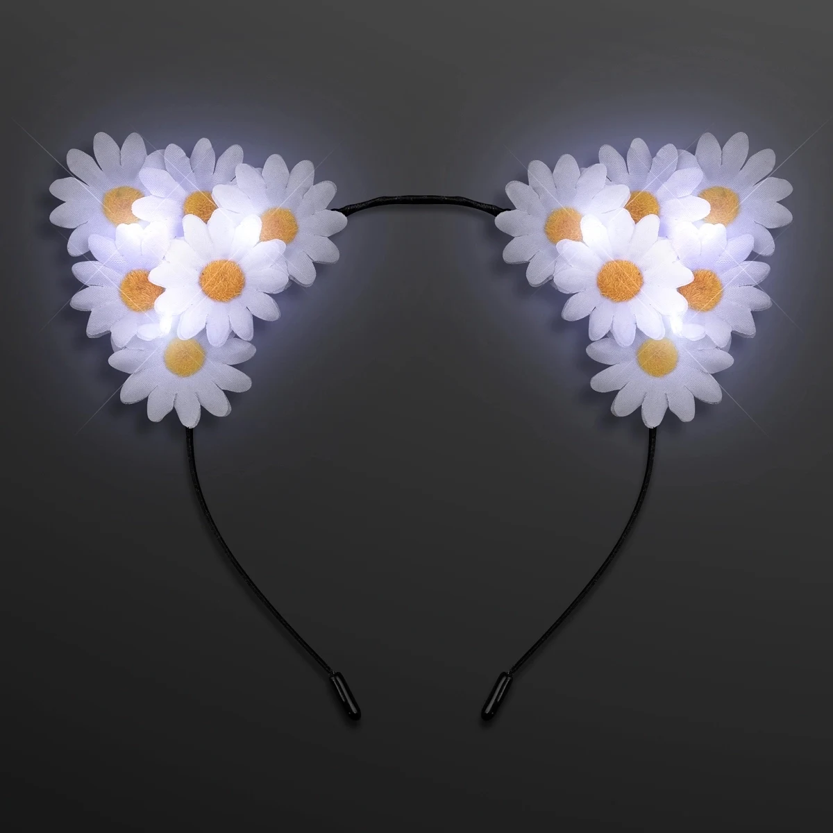 Daisy Flower Cat Ears, Light Up Headband 1