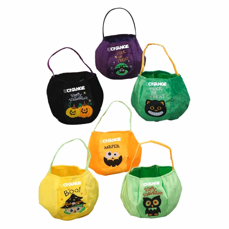 Felt Pumpkin Trick-Or-Treat Bag With Handle