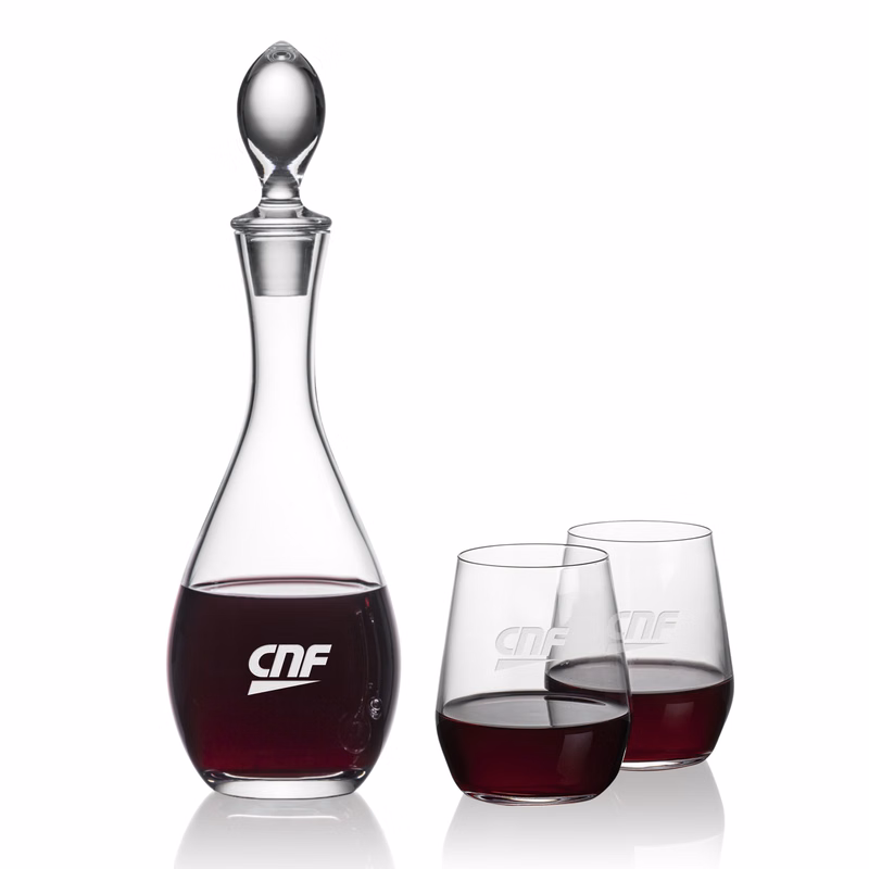 Malvern Decanter & Germain Stemless Wine