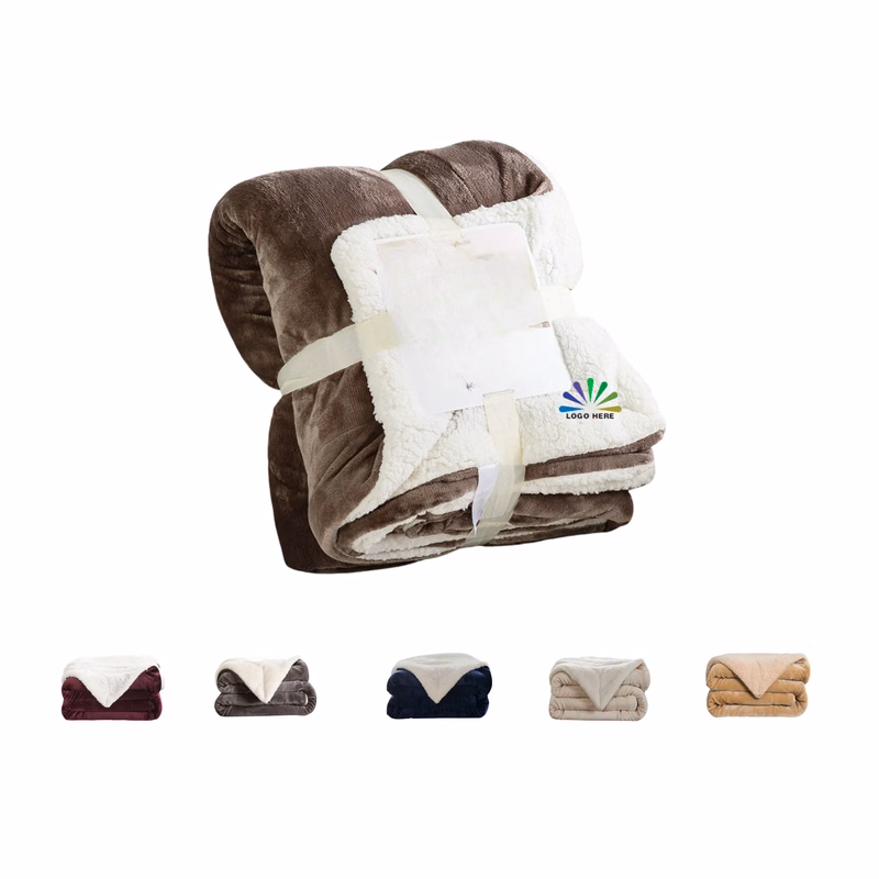 MOQ 50 Pieces Autumn - Winter Thickened Nap Office Blanket