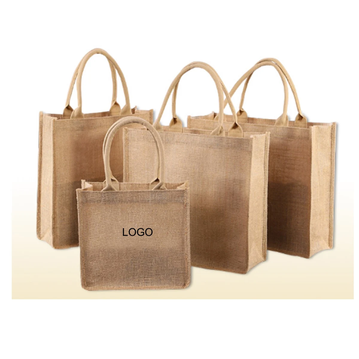 Reusable Blank Burlap Tote for Shopping Bags 1