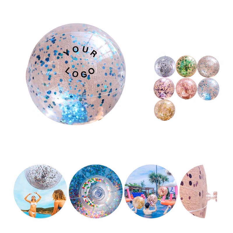 Transparent Glitter Beach Ball Pool Party