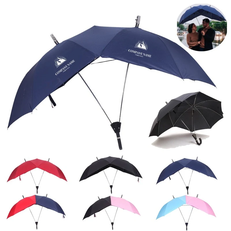 Double Rod Conjoined Design automatic Sun Umbrella 1