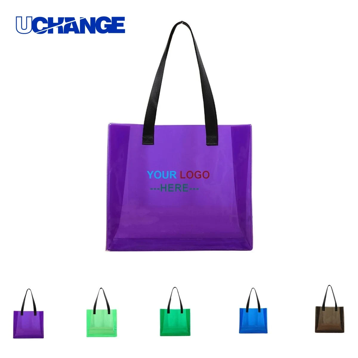 PVC Transparent Plastic Tote Bag 1