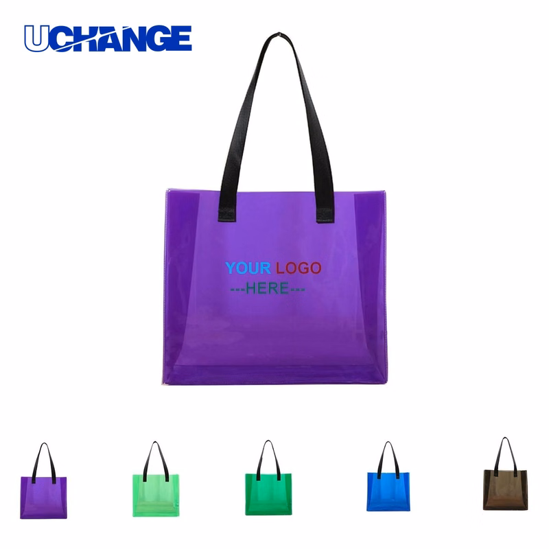 PVC Transparent Plastic Tote Bag