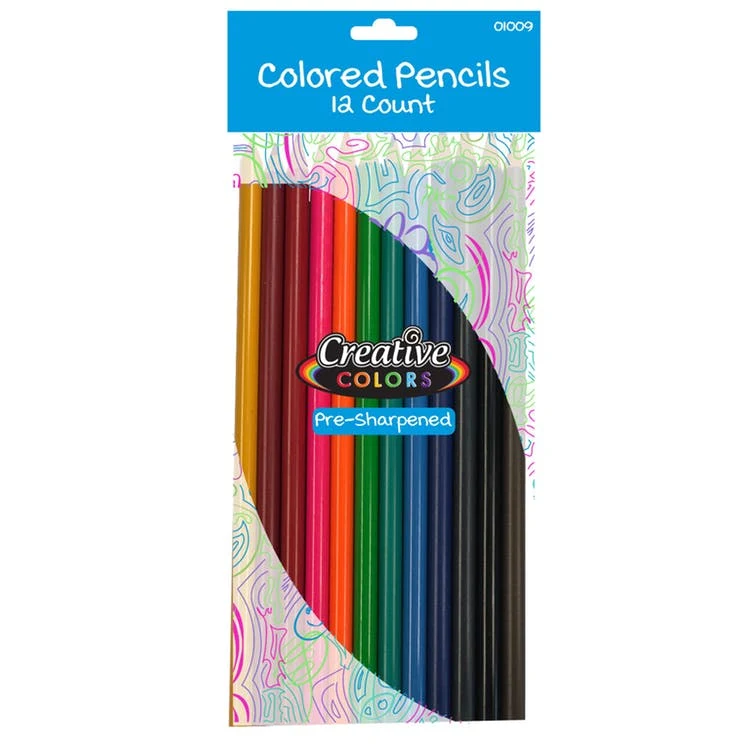 Colored Pencils - 12 Pack Pre-sharpened 1