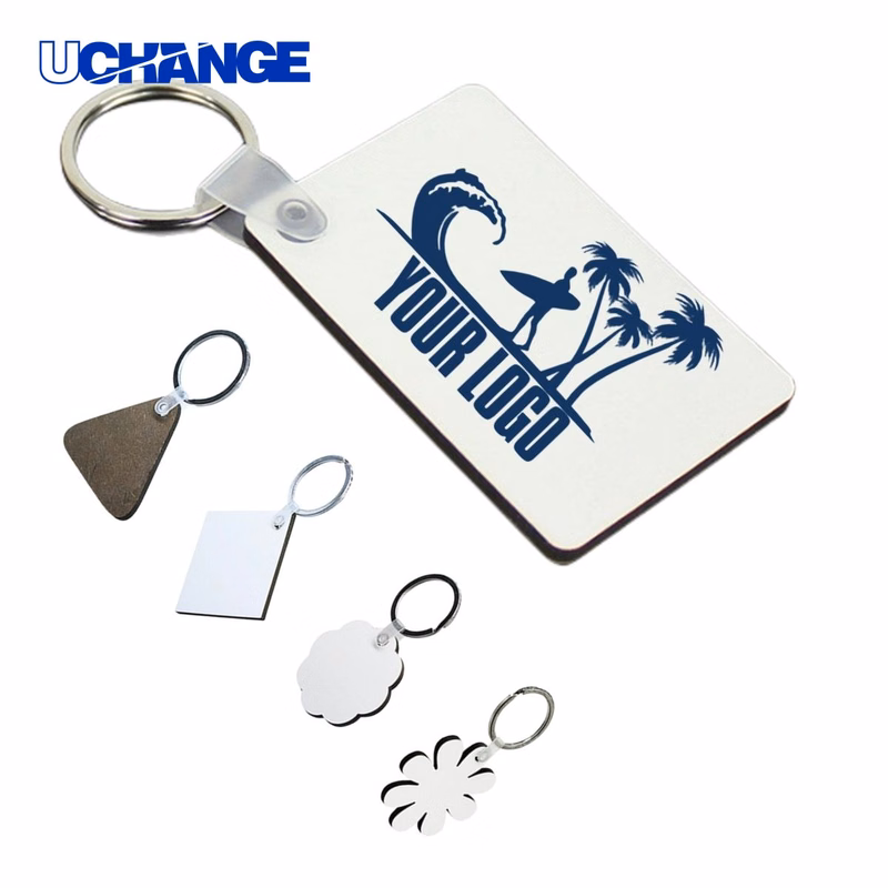Wooden Keychain Ring Tag