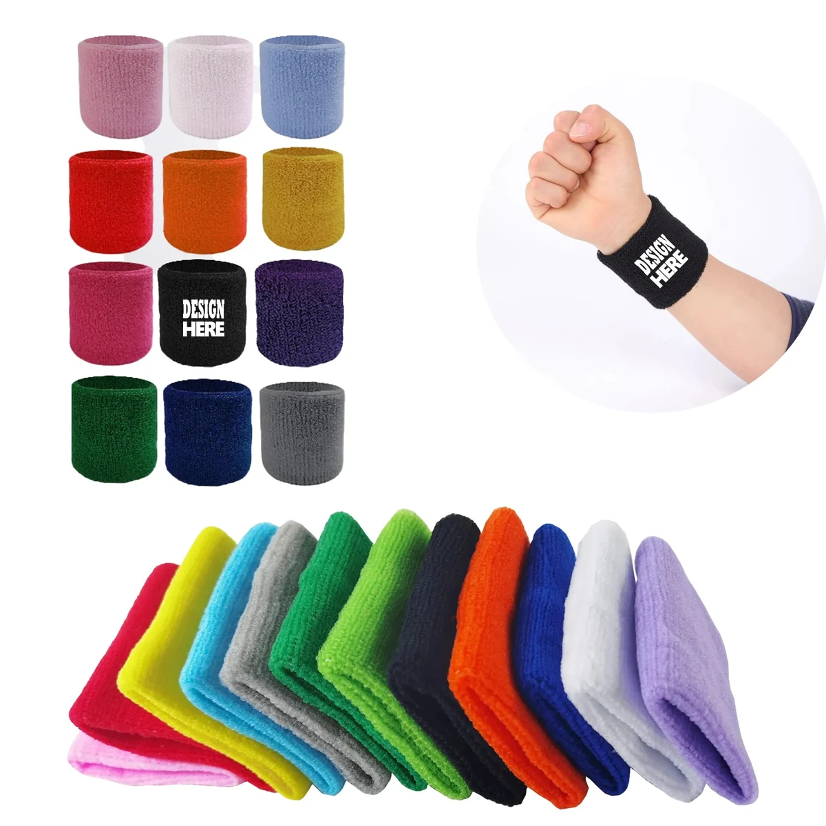 Sweatband Cotton Wristband 1
