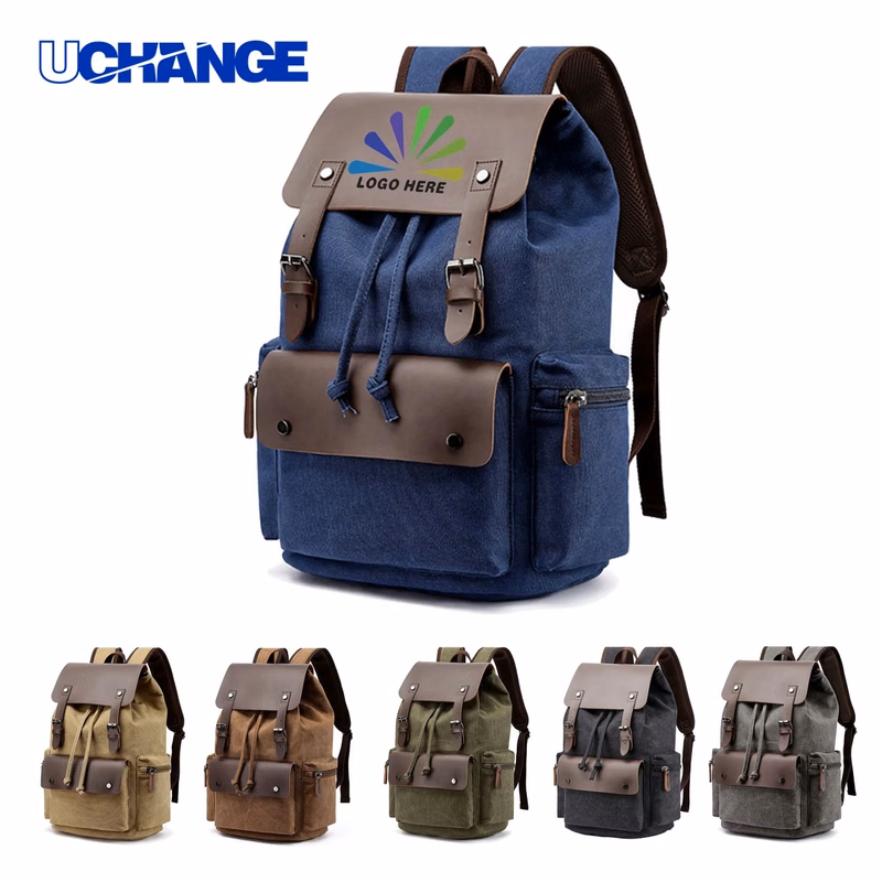 Vintage Canvas Laptop Backpack Organizer