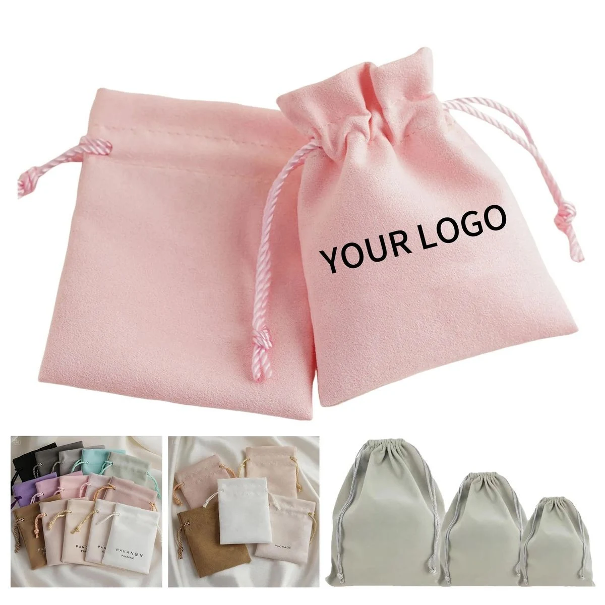 2.8 Inch Flannel Pouch with Drawstring Lightweight Design 1