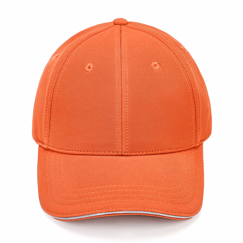 Stock Solid Color Polyester Ottoman 6 Panel Cap, Double
