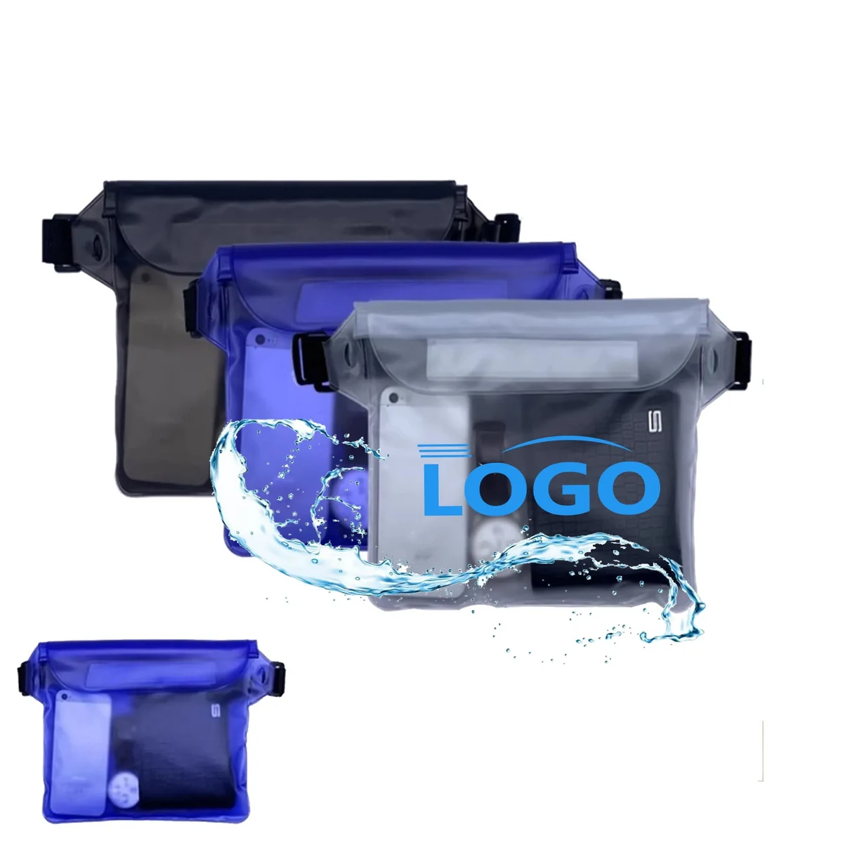 Waterproof Beach Pouch With Waist Strap 1