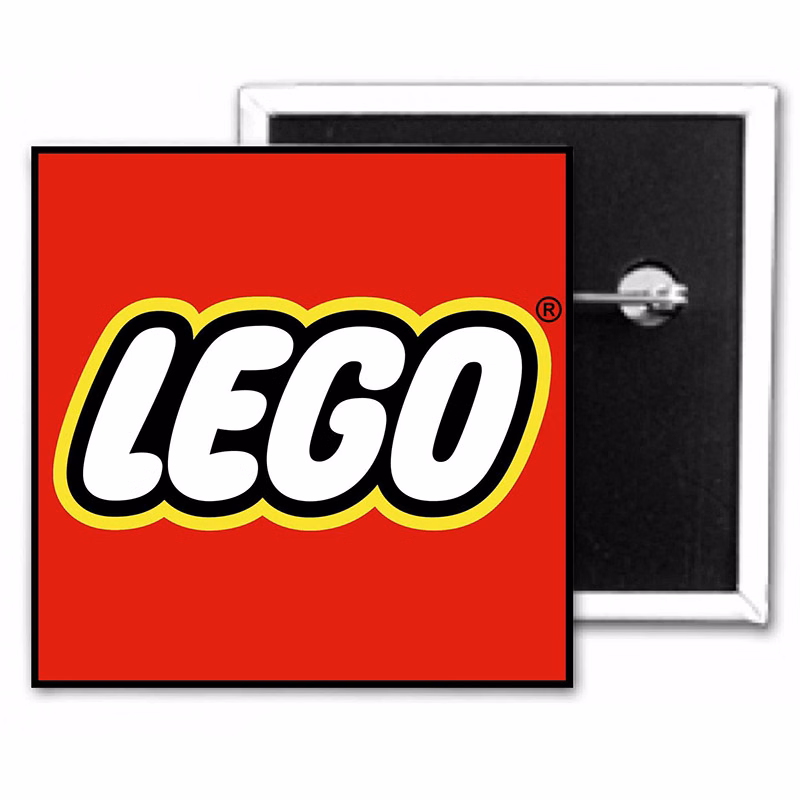 2" x 2" Inch Square Custom Button
