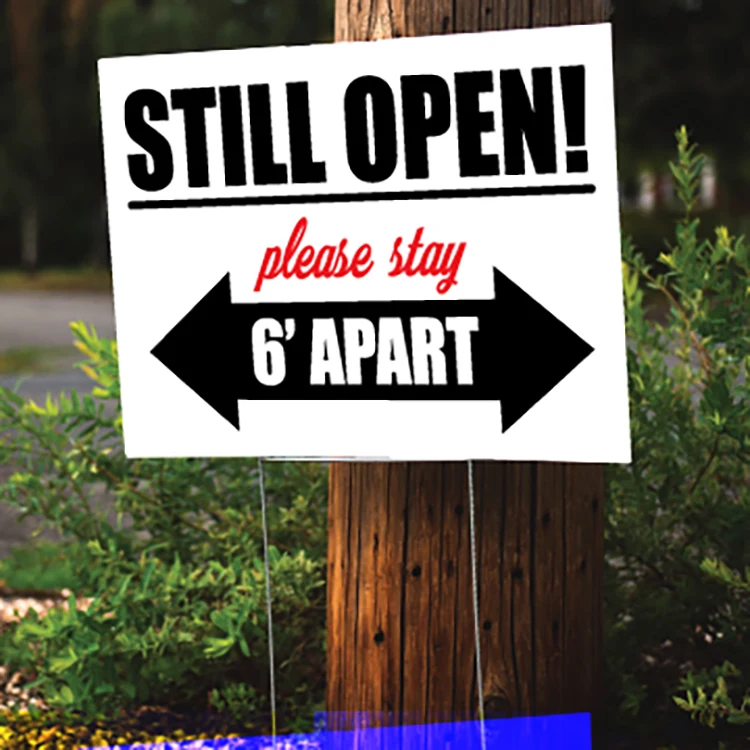 4mm White Coroplast Yard Sign 1
