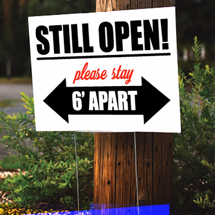 4mm White Coroplast Yard Sign