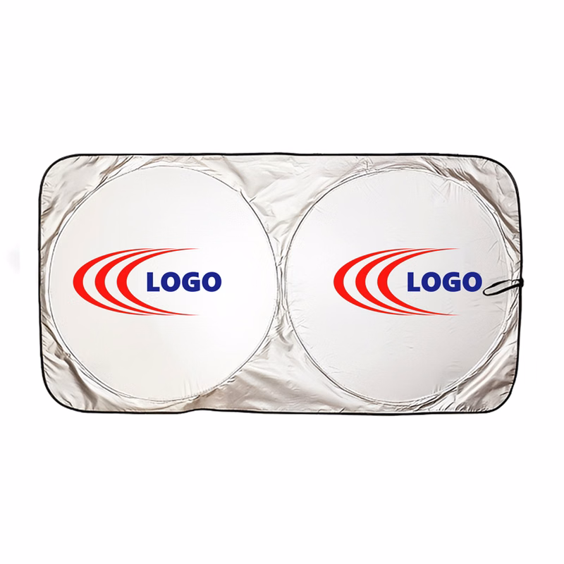 MOQ50 Personalized Dual Circle Sunshade For Car Windshield