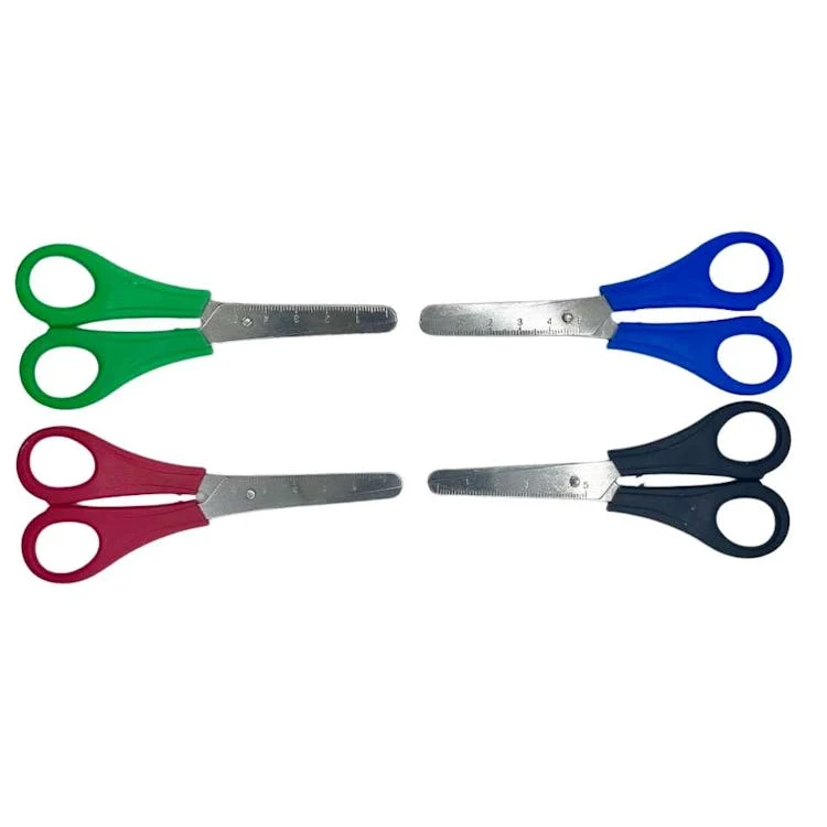 Blunt Tip Ruler Scissors - 5" Assorted 1