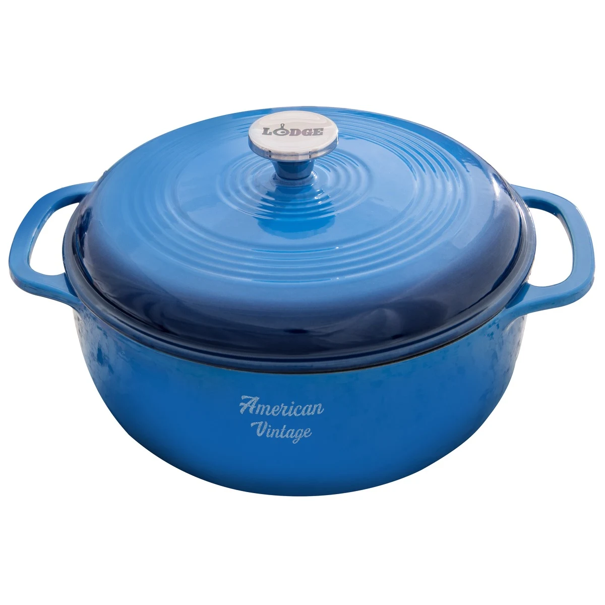 Lodge® 6 Qt Blue Enameled Cast Iron Dutch Oven 1