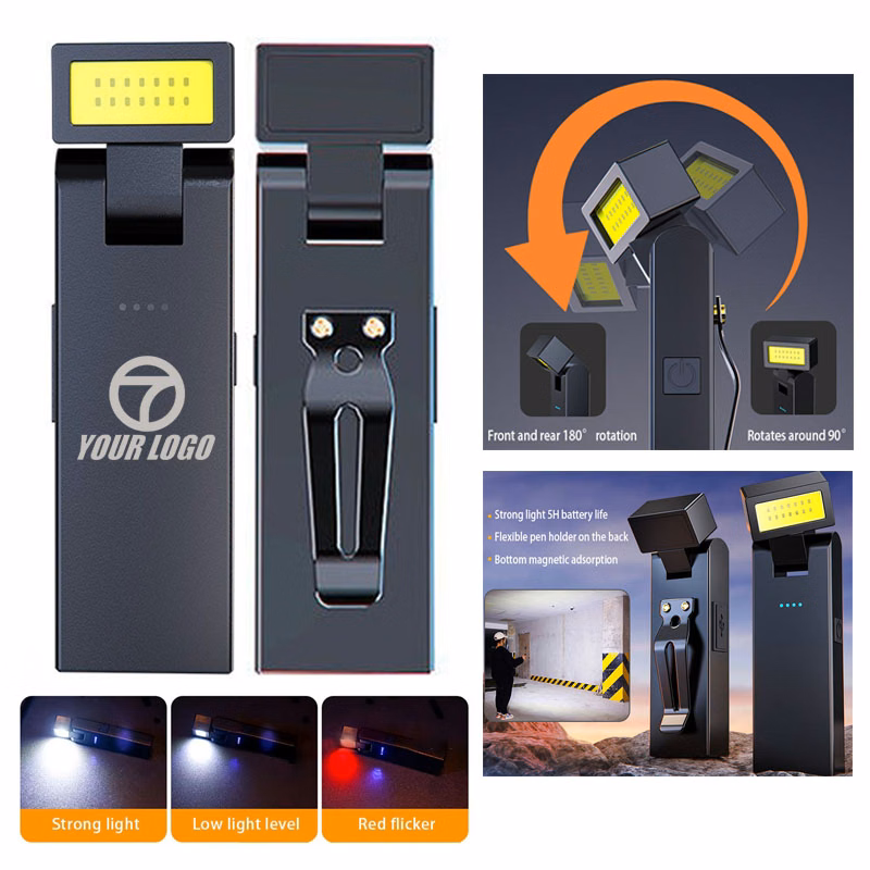 Mini USB Portable Rotating Tactical Magnetic Flashlight
