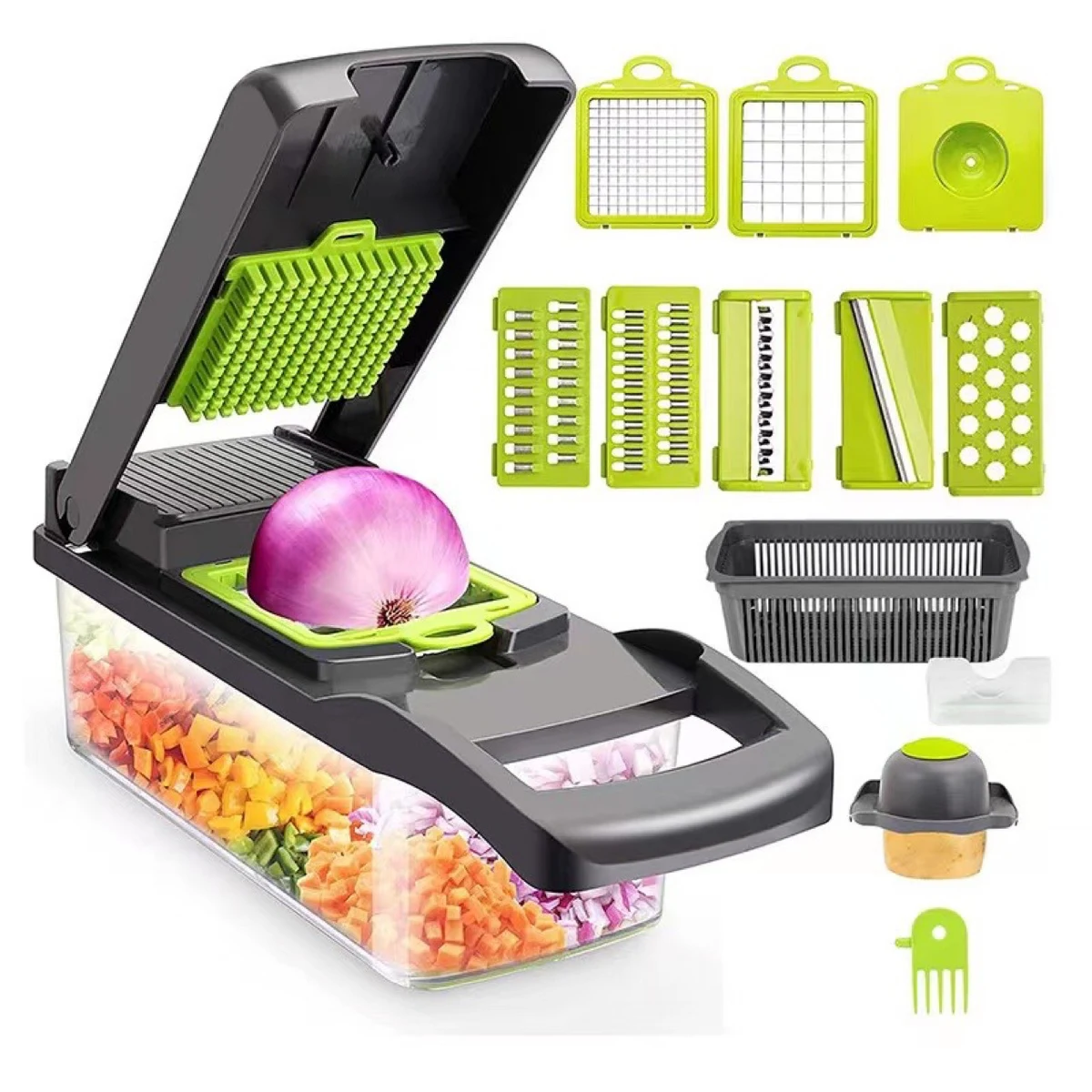 16in 1 Fruit Vegetable Food Chopper with Egg Separator 1
