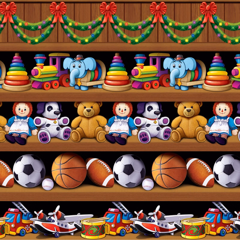 Santa's Workshop Backdrop