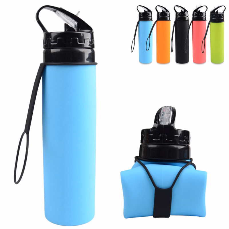 20 Oz. Silicone Foldable Sports Bottle
