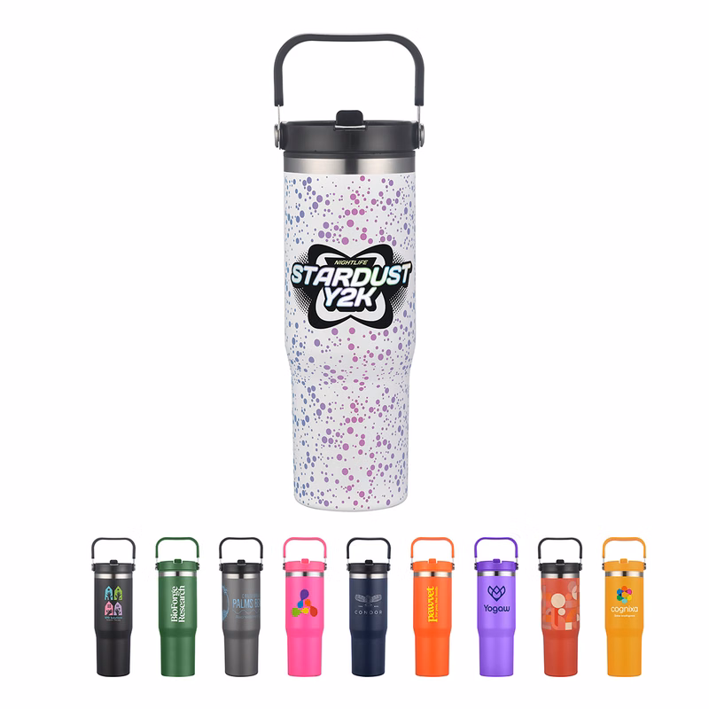 Oreno 30 oz Stainless Steel/Polypropylene Travel Tumbler