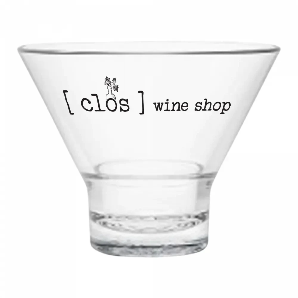 8oz. MS Plastic Stemless Martini Glass 1
