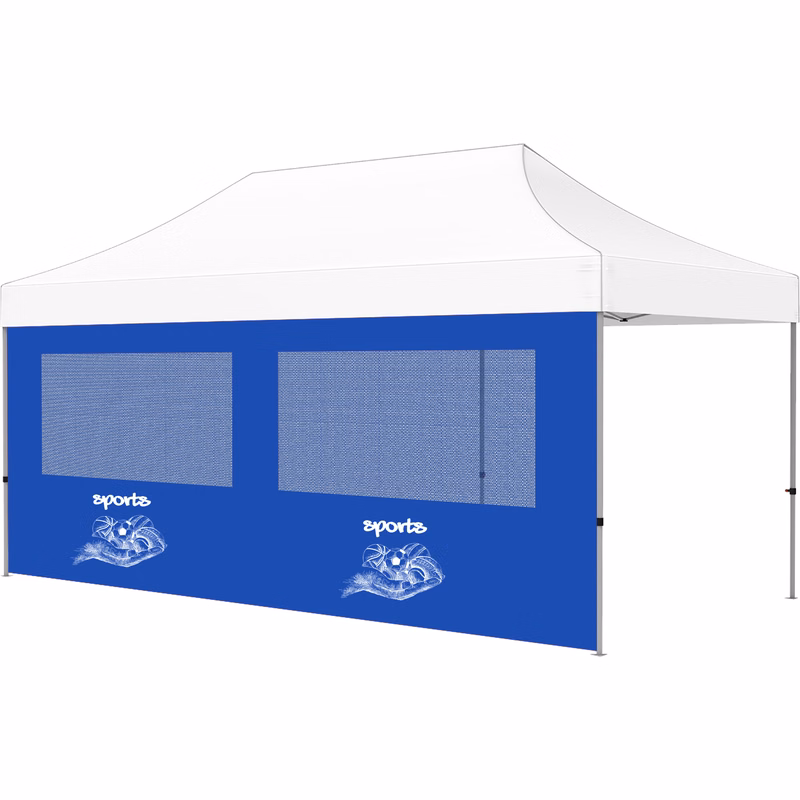 20ft Full Tent Wall Only - 1 Side Imprint w/Double Mesh Window