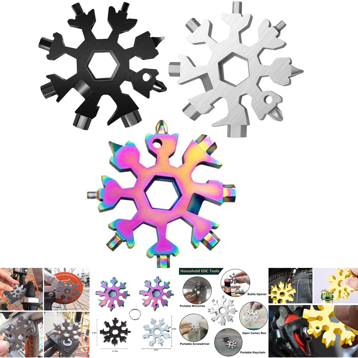 Multi-function Tools Snowflake Wrench 1