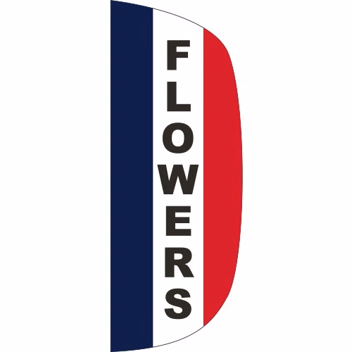 "FLOWERS" 3' x 8' Message Flutter Flag