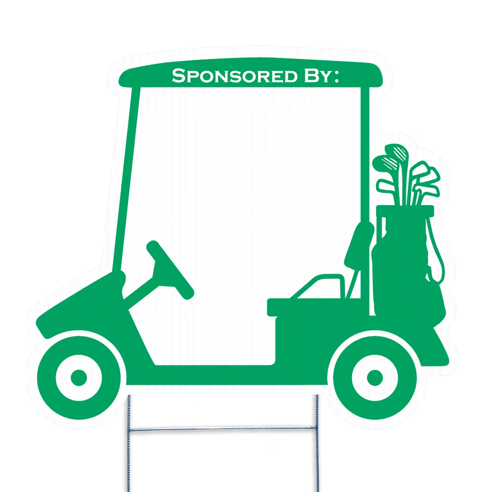 Golf Cart Yard Sign, Screen Printed 1