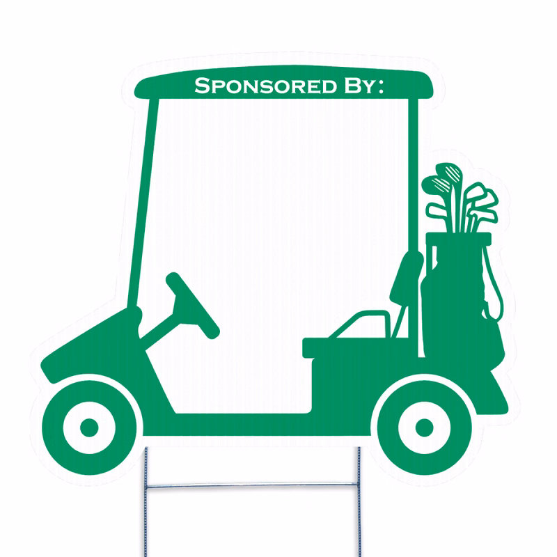 Golf Cart Yard Sign, Screen Printed
