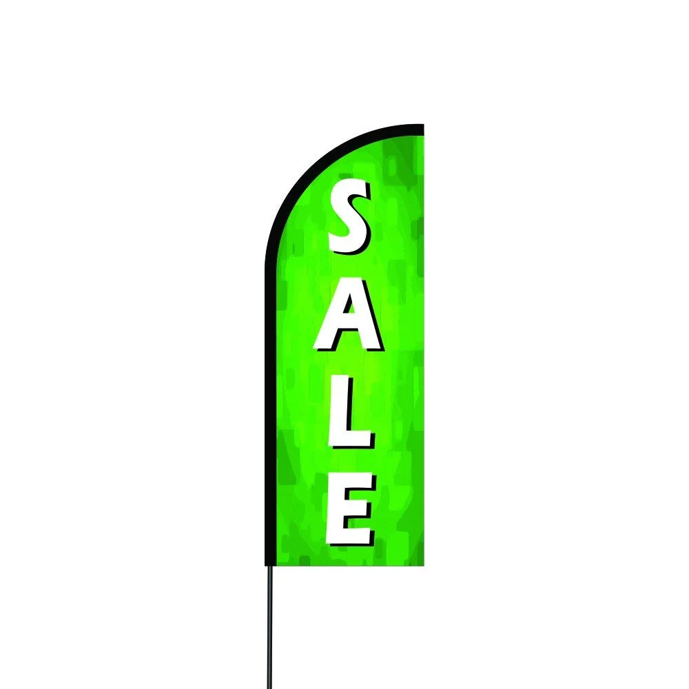 Sale (Green) Flag Kit 14' Feet Feather Flag Sign Outdoor Banner 1