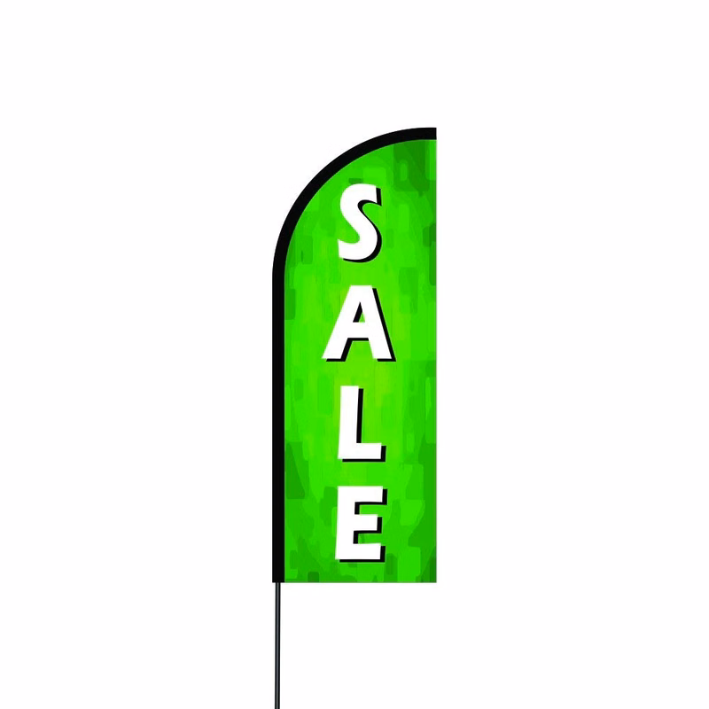 Sale (Green) Flag Kit 14' Feet Feather Flag Sign Outdoor Banner