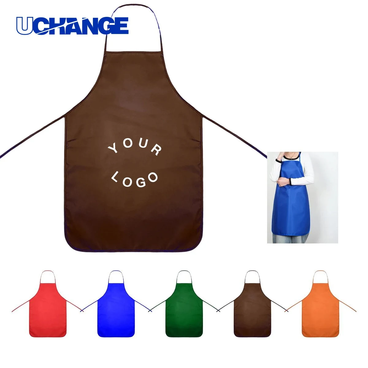 100% Cotton Apron with Front Pocket for Cooking 1