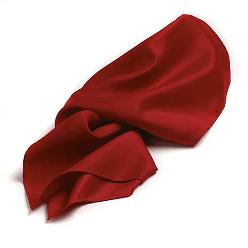Red Polyester Satin Scarf - 30"x30" 1