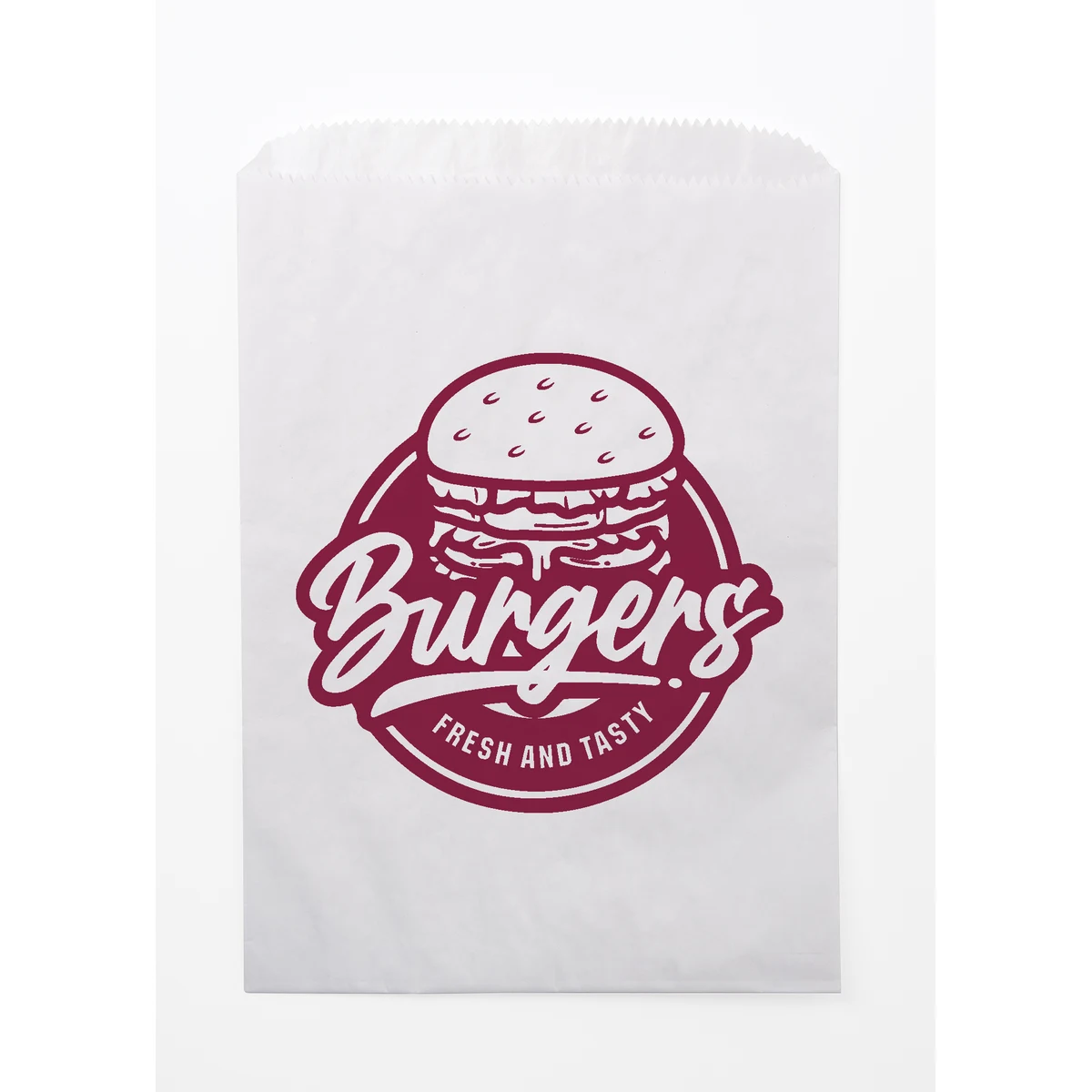 One Color White Food Safe Paper Bags (6.75" x 9.25") 1