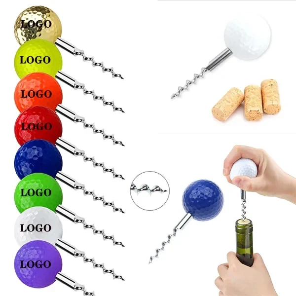 Mini Pocket Golf Ball Shaped Wine Opener/Corkscrews 1