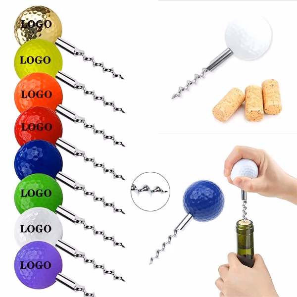 Mini Pocket Golf Ball Shaped Wine Opener/Corkscrews