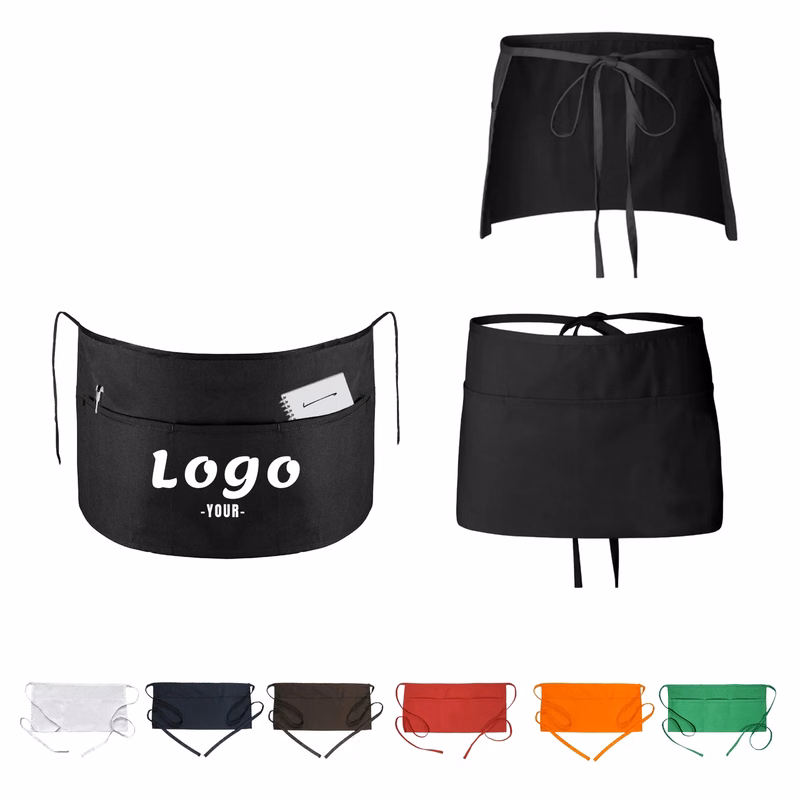 3 Pockets Half Body Server Short Aprons