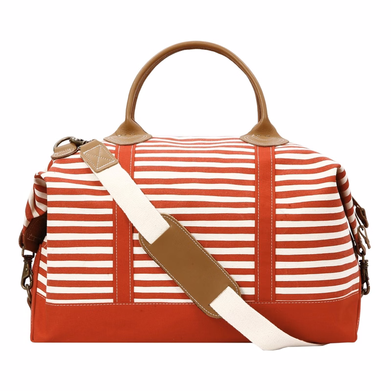 20 Oz. Super Heavy Canvas Signature Duffle Stripe Bag