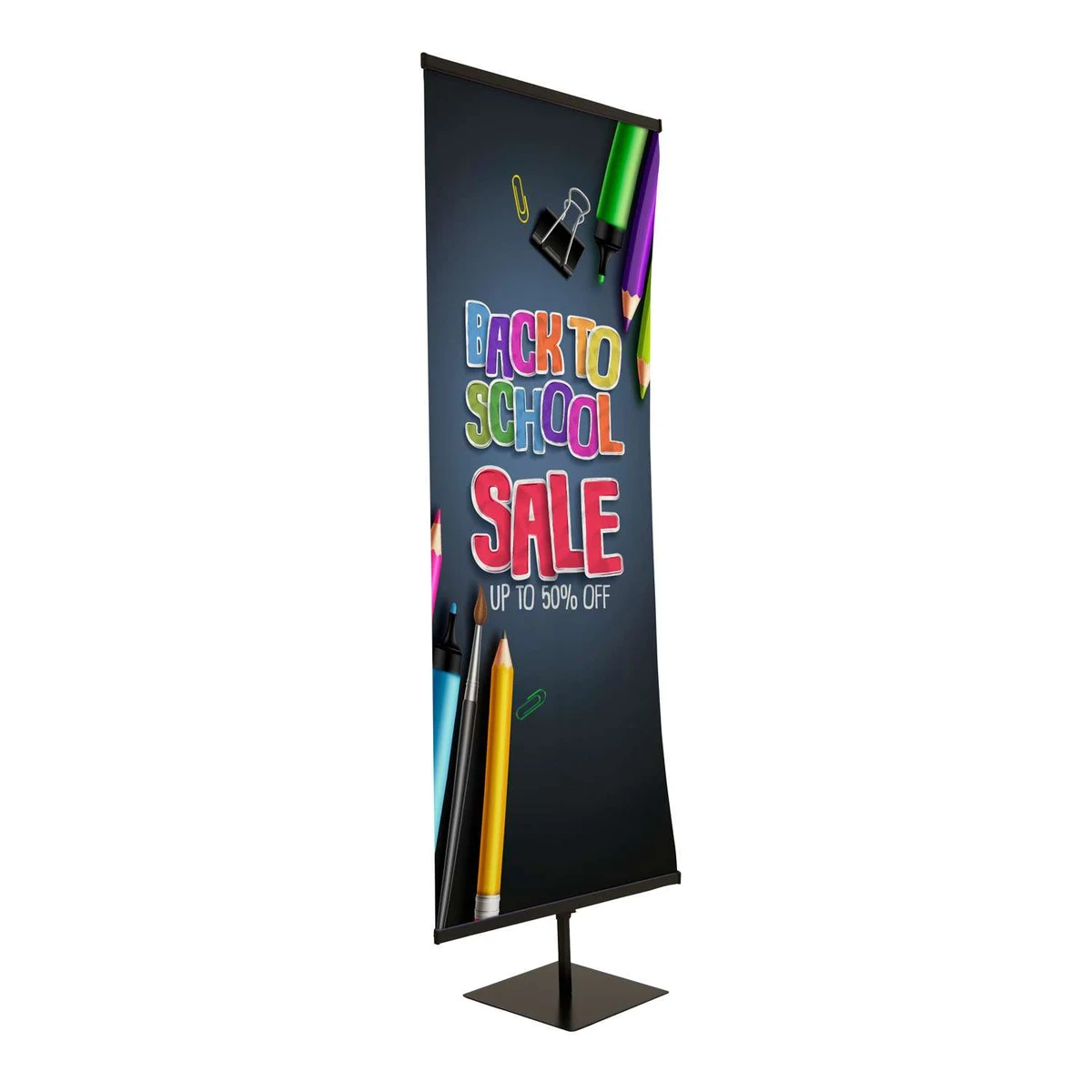 30" Everyday Snap Rail Banner Display Single-Sided Kit 1