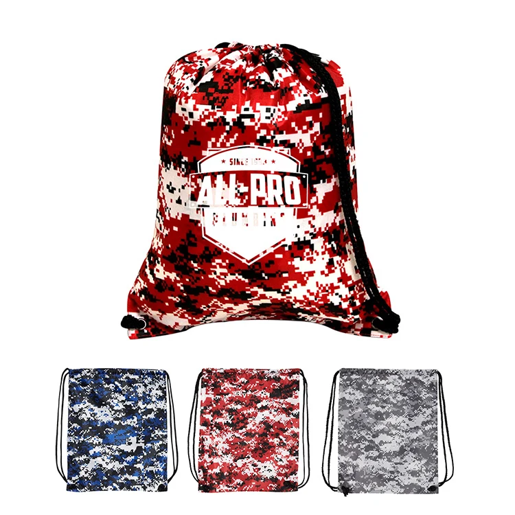 210D Nylon Digital Camo Drawstring Backpack(Bag, Backpack) 1