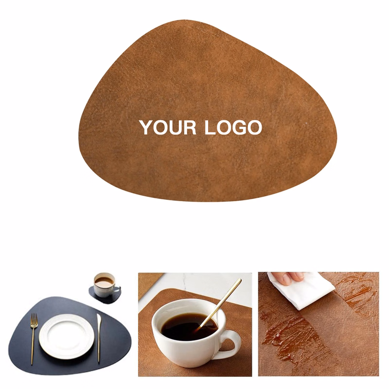 PU Leather Teardrop Coaster for Heat Protection