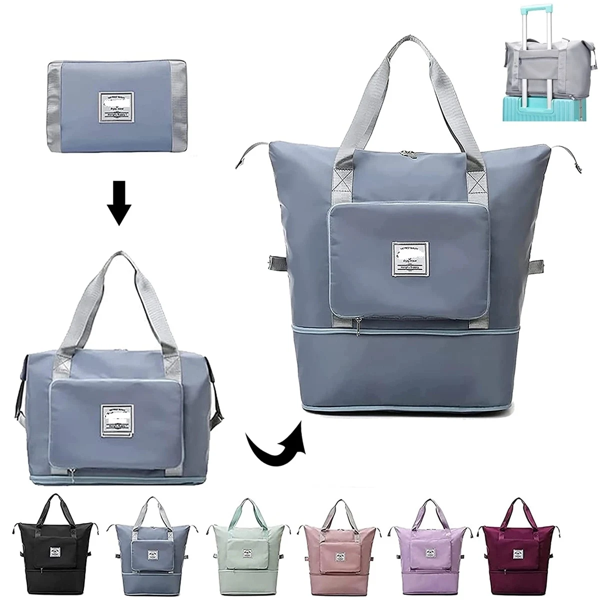 Foldable Travel Duffel Bag Tote 1